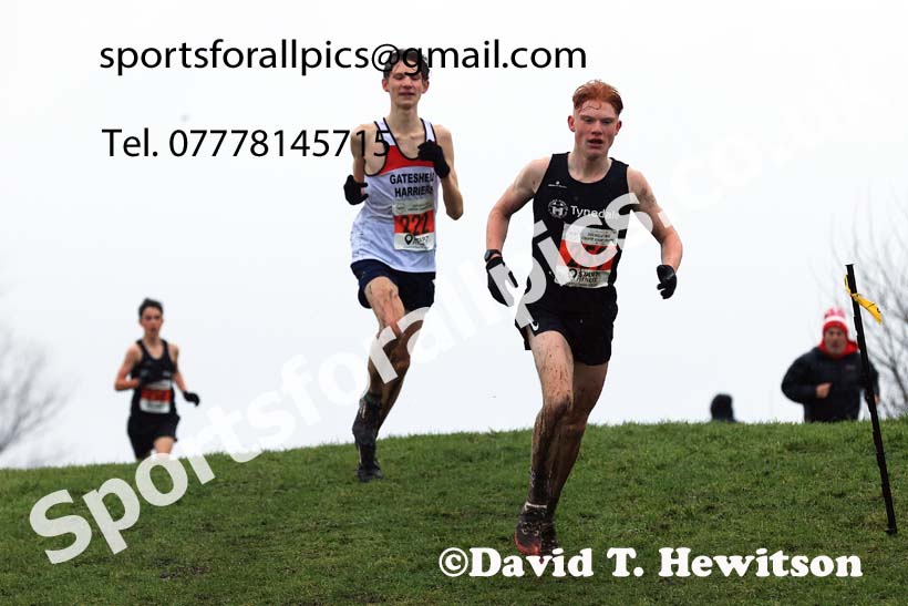 Boys under-15s 2023 North Eastern Cross Country Champs., Temple Park, South Shields. Photo: David T. Hewitson/Sports for All Pics
